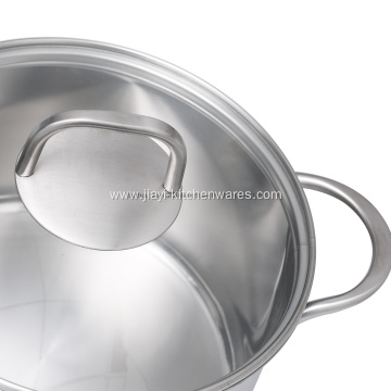 Household High Quality SUS304 Wok with Glass Lid